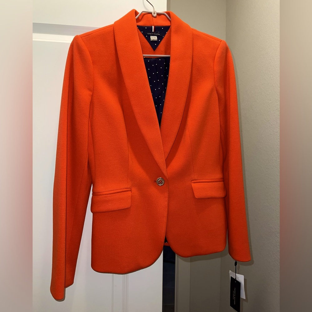 Tommy Hilfiger Orange Blazer Jacket